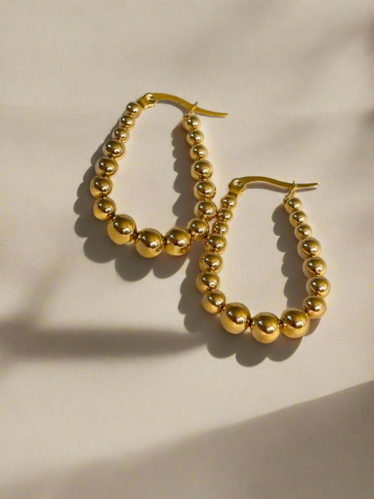 Eva Dotted Hoop Earrings