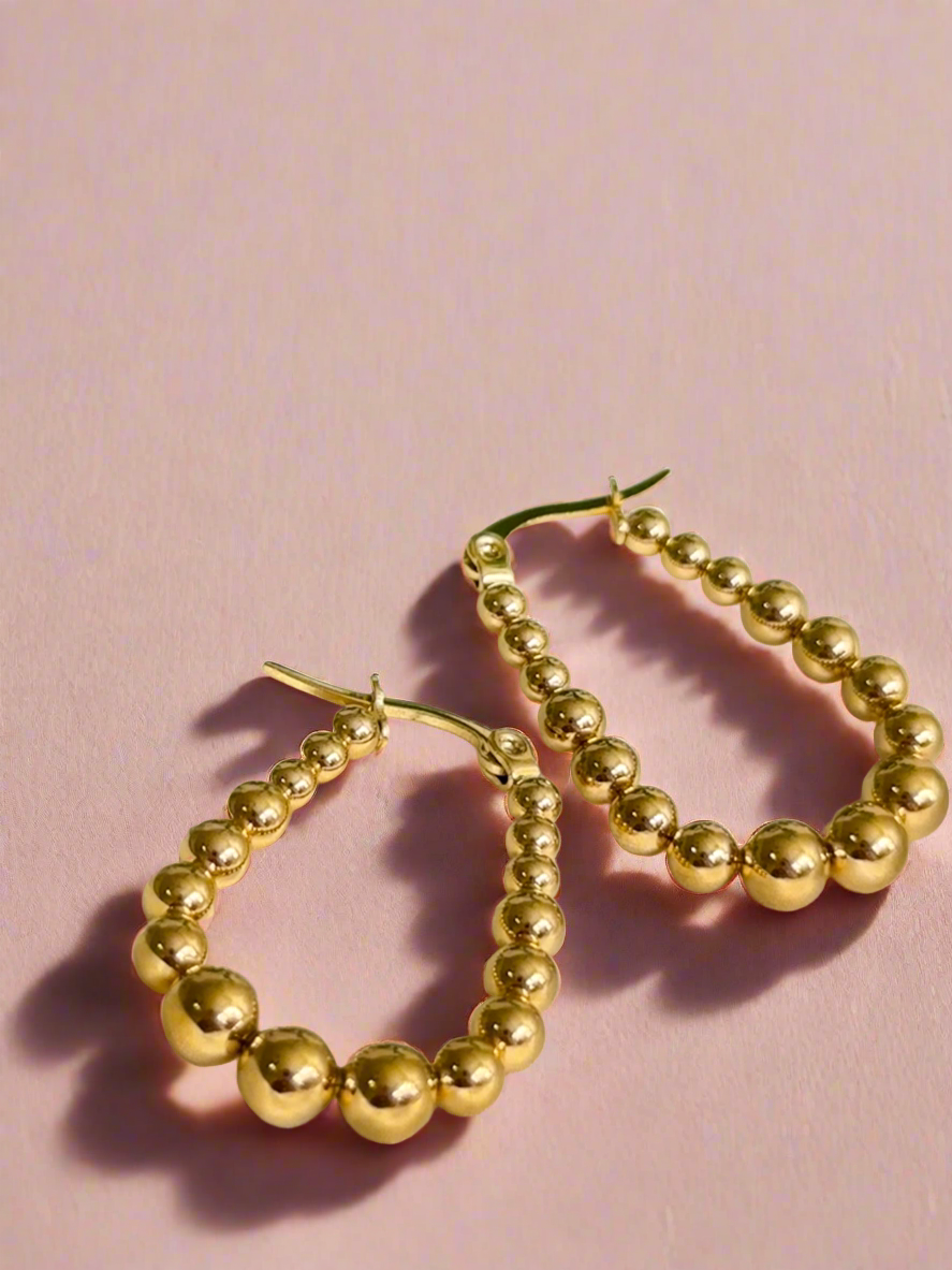Eva Dotted Hoop Earrings