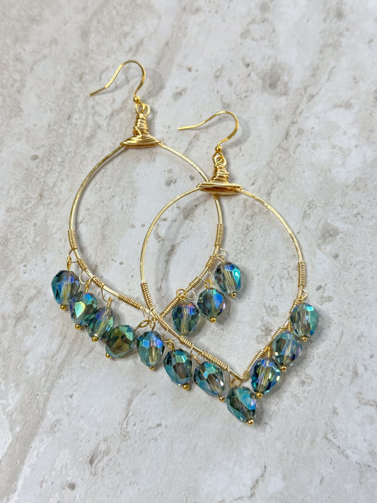 Clarissa Dangle Crystal Earrings - Essential Paradise