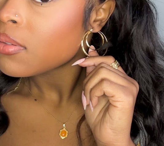 Tina Double Hoop Earrings - Essential Paradise