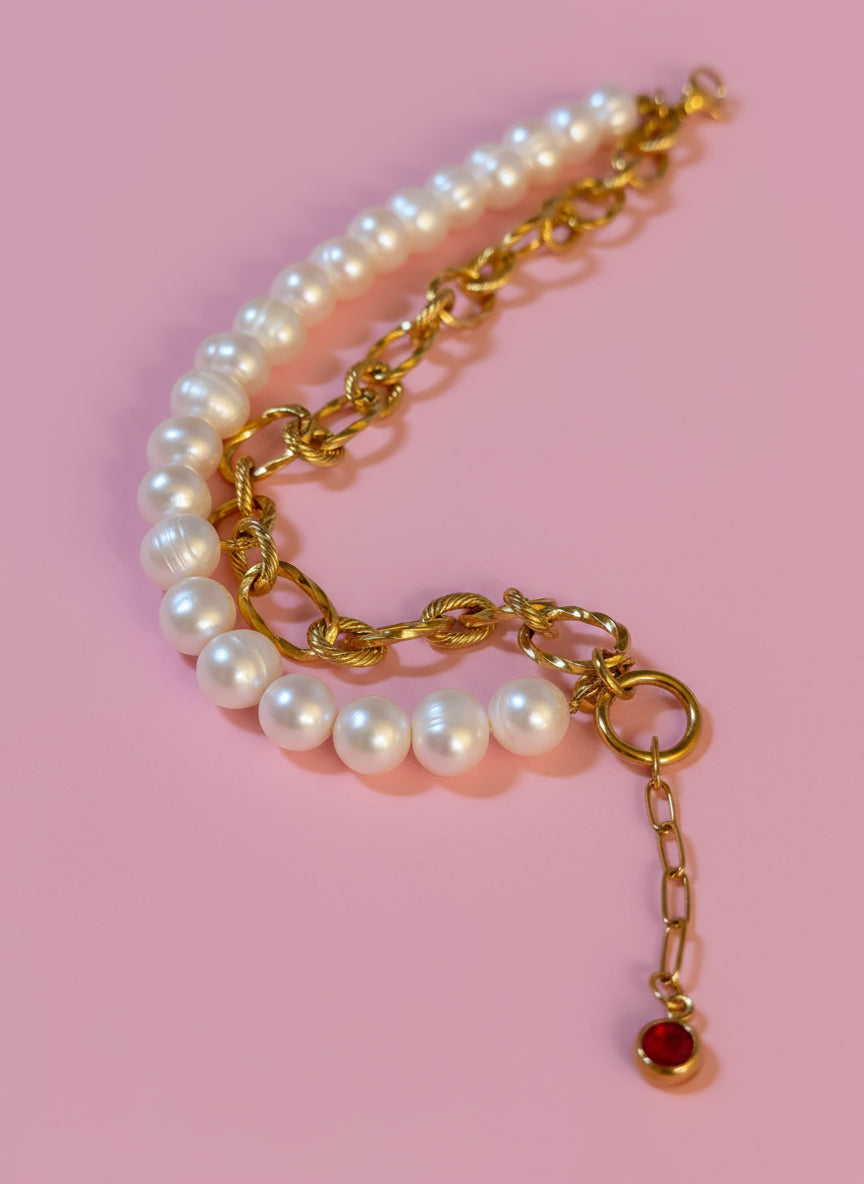 Amalie Double Layer Pearl Bracelet