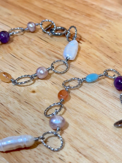 Esmeralda Textured Gemstone Bracelet