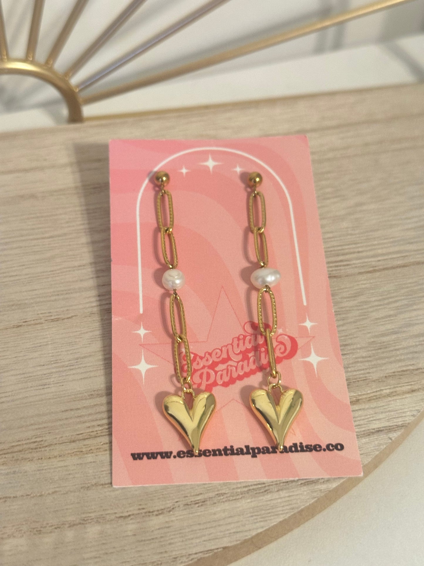 Jazmine Heart Drop Earrings