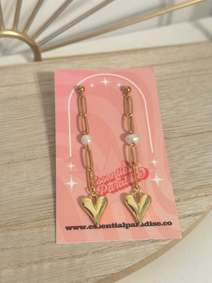 Jazmine Heart Drop Earrings