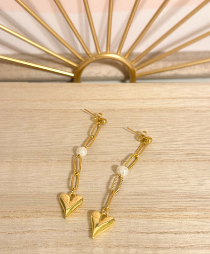 Jazmine Heart Drop Earrings