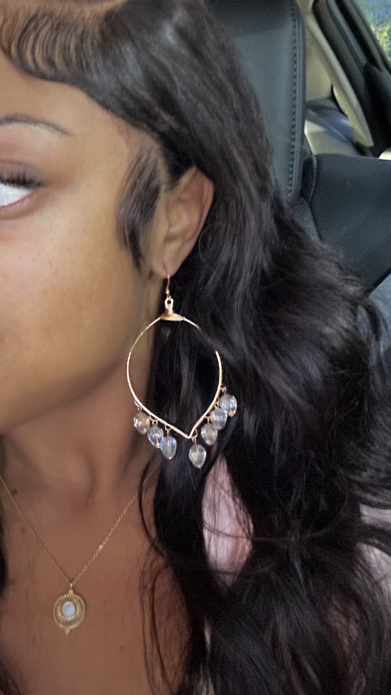 Clarissa Dangle Crystal Earrings - Essential Paradise