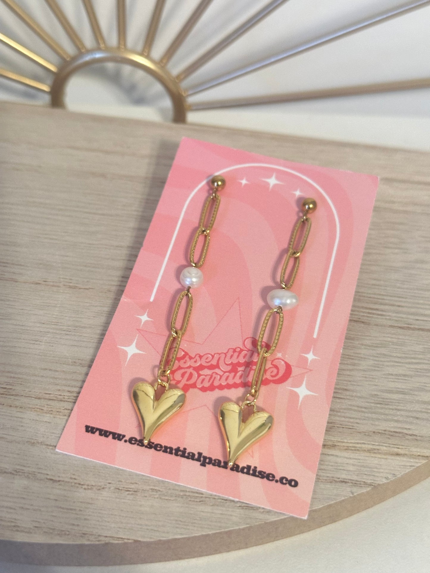Jazmine Heart Drop Earrings