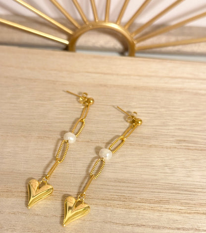 Jazmine Heart Drop Earrings
