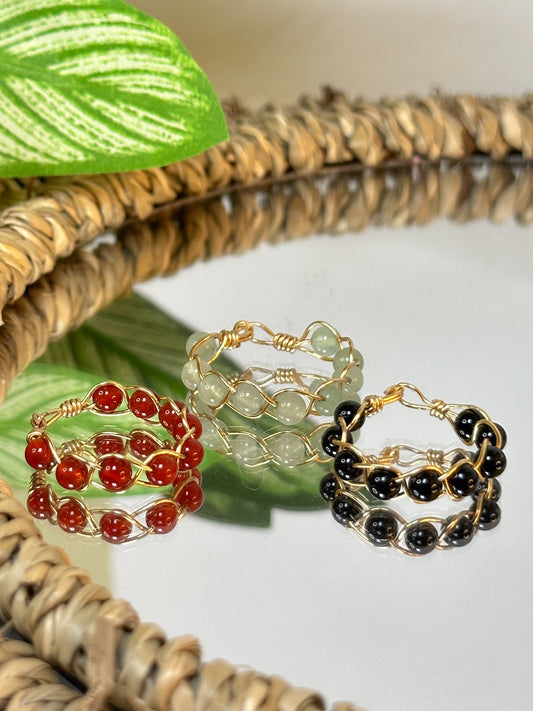 Braided Gemstone Ring