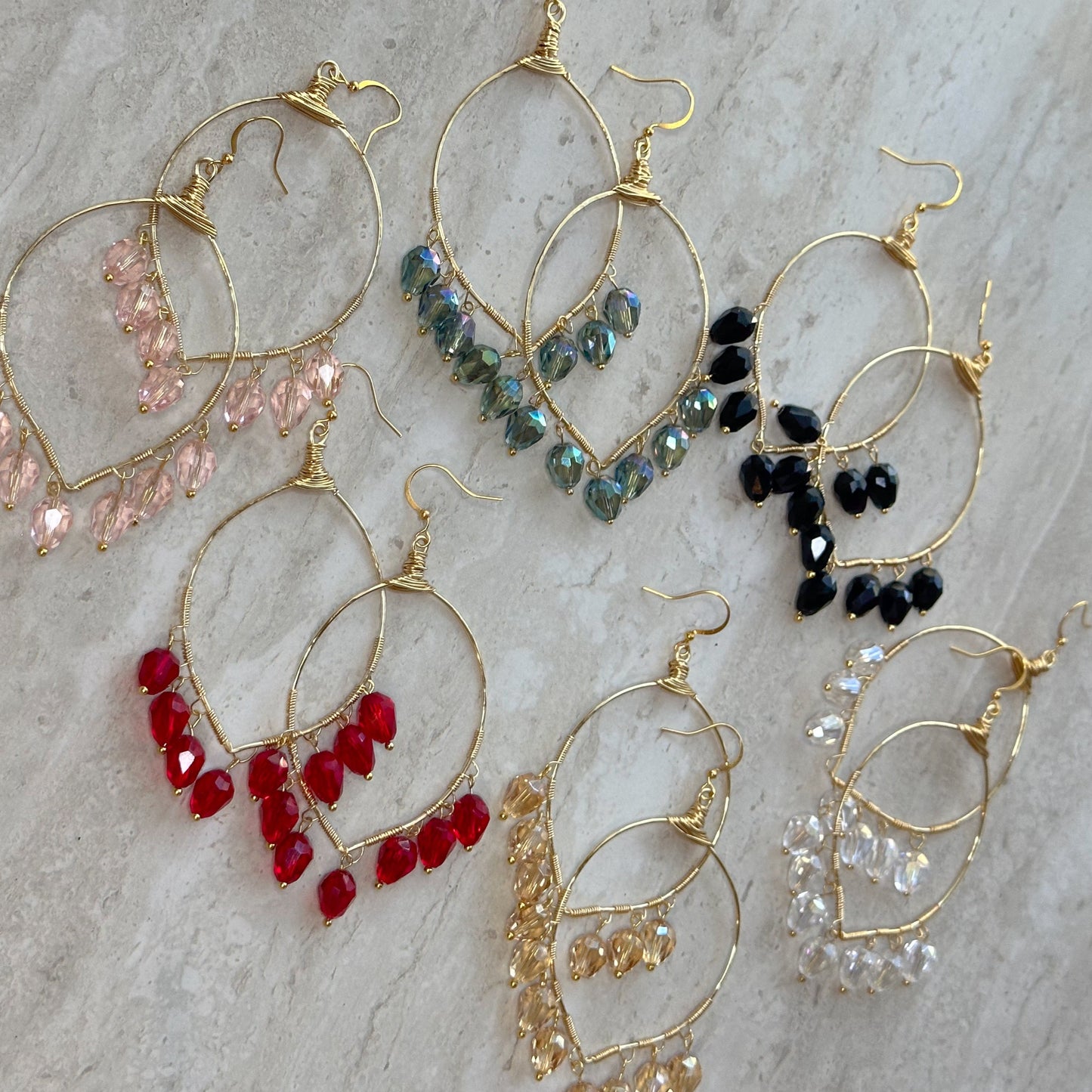 Clarissa Dangle Crystal Earrings - Essential Paradise
