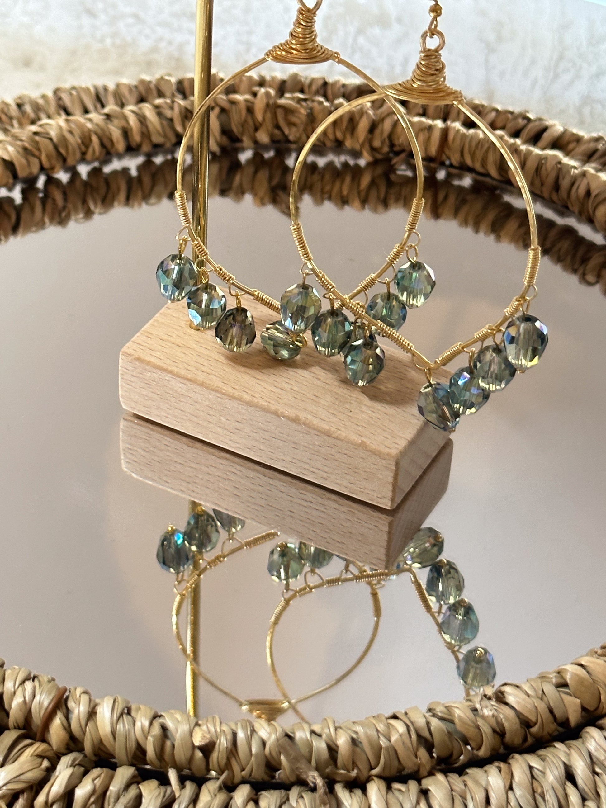 Clarissa Dangle Crystal Earrings - Essential Paradise