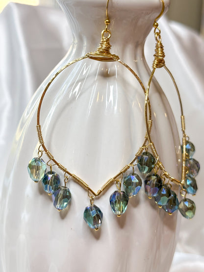 Clarissa Dangle Crystal Earrings - Essential Paradise