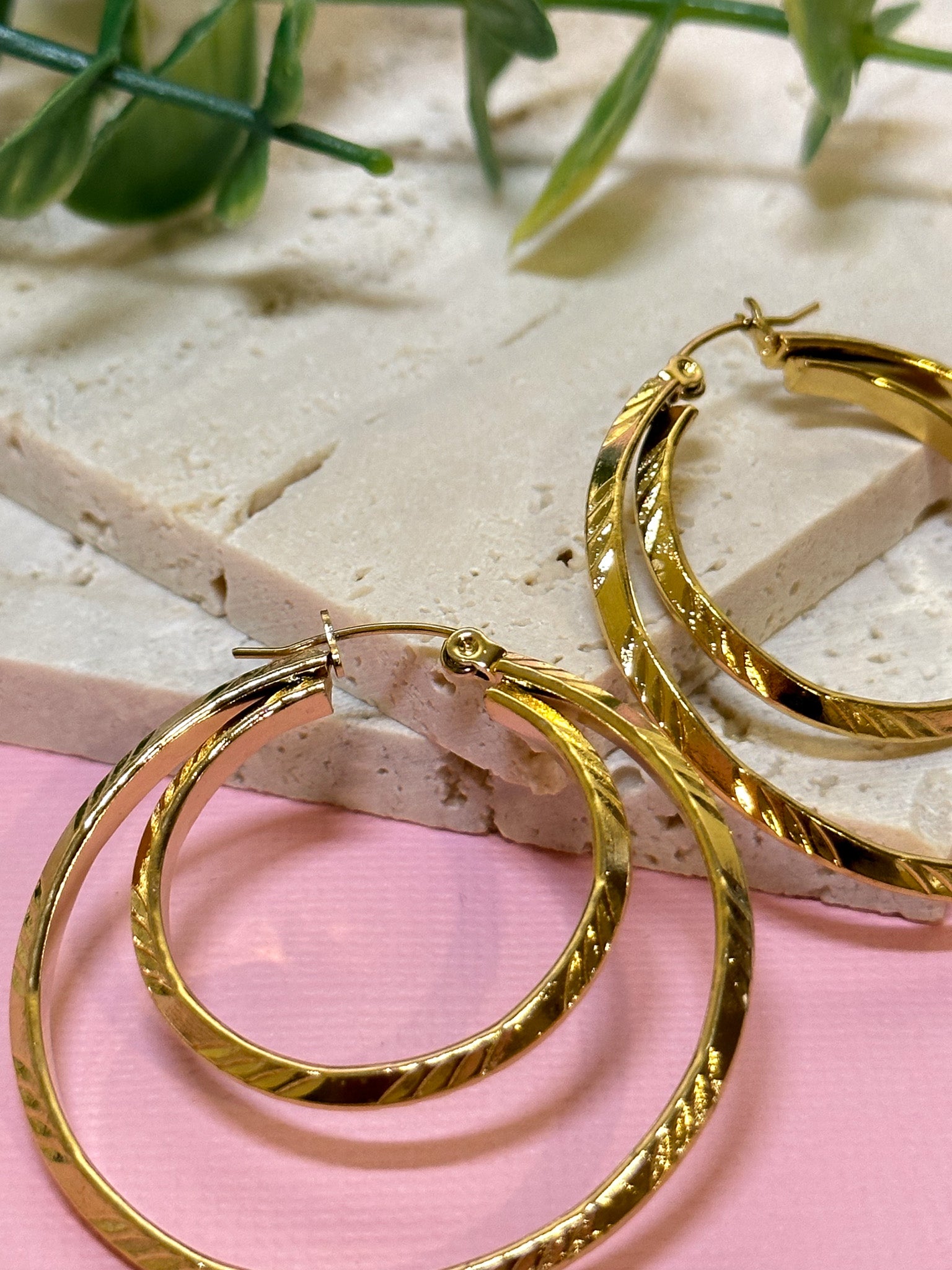 Tina Double Hoop Earrings - Essential Paradise