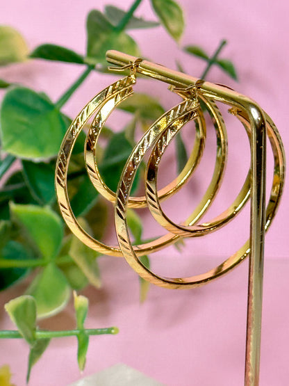 Tina Double Hoop Earrings - Essential Paradise