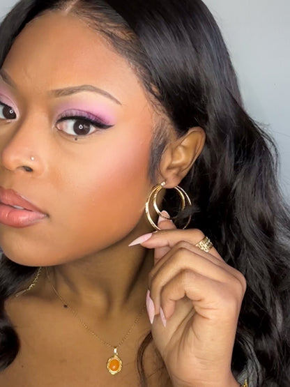 Tina Double Hoop Earrings - Essential Paradise