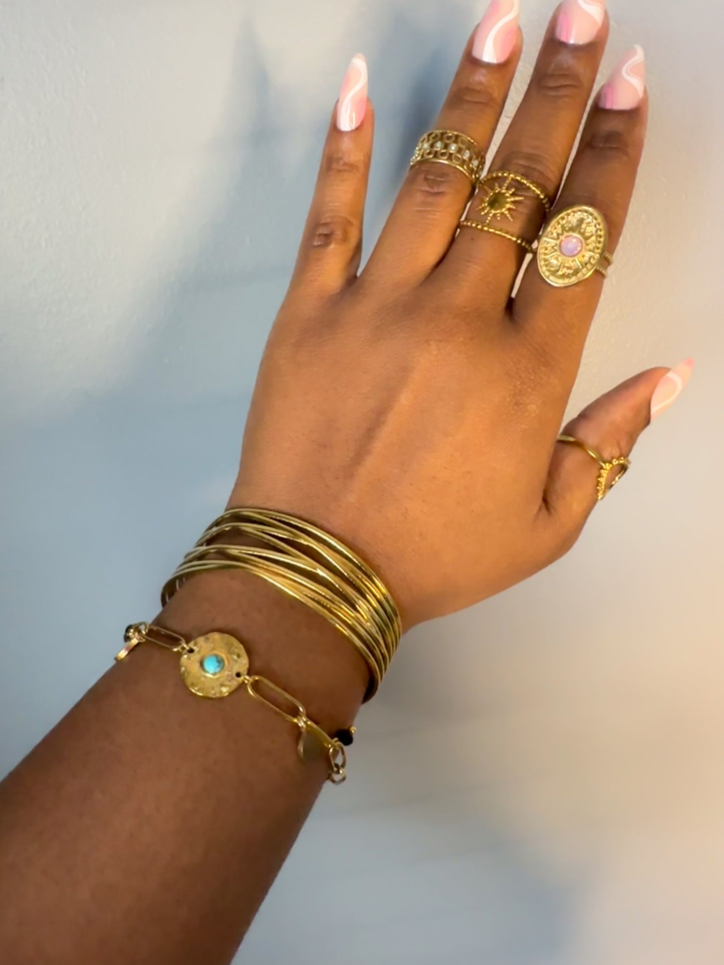 Stella Turquoise and Gold Bracelet