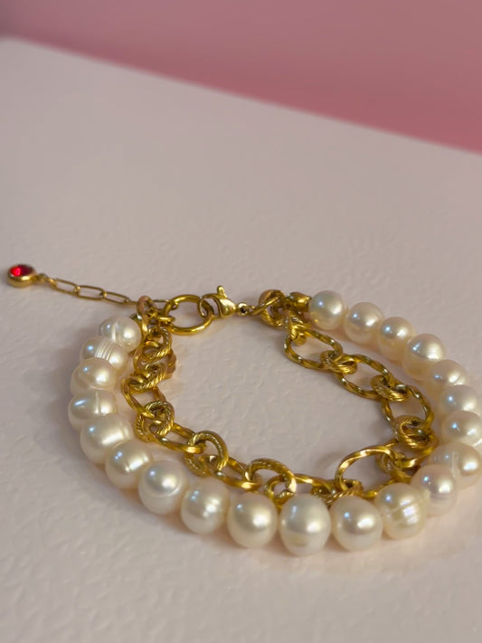 Amalie Double Layer Pearl Bracelet