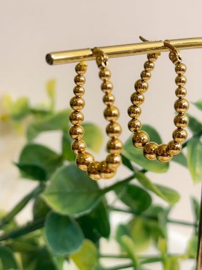 Eva Dotted Hoop Earrings