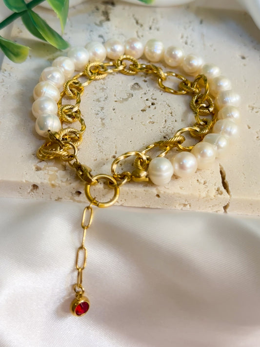 Amalie Double Layer Pearl Bracelet