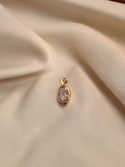 Clear Oval Charm