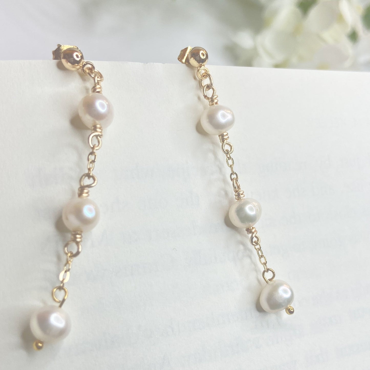 Pearl Trio Dangle Earrings - Essential Paradise